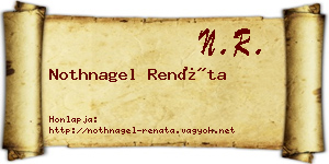 Nothnagel Renáta névjegykártya